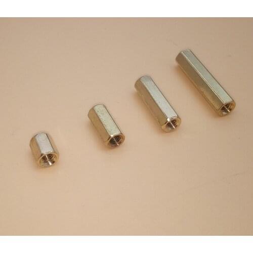 20Pcs/Lot Brass M3 Hexagonal Set Nut Female Standoff Spacer Length 4/5/6/7/8/10/12/15/18/20mm M3 Fastener Screws