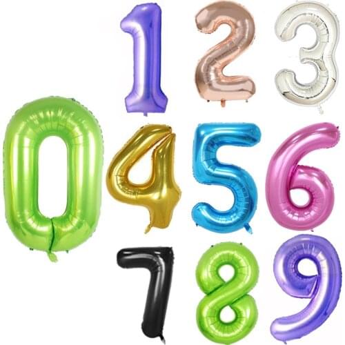 40inch Big Foil Number Balloons Birthday Helium Balloon Happy Birthday Party Decorations Kids Globos Ballon Figures Baloon