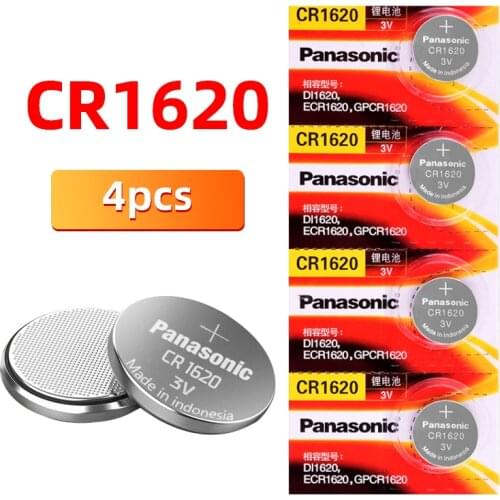 4PCS Panasonic original CR1620 button battery cr1620 ECR1620 GPCR1620 3v lithium battery for videocamera PDA MP3