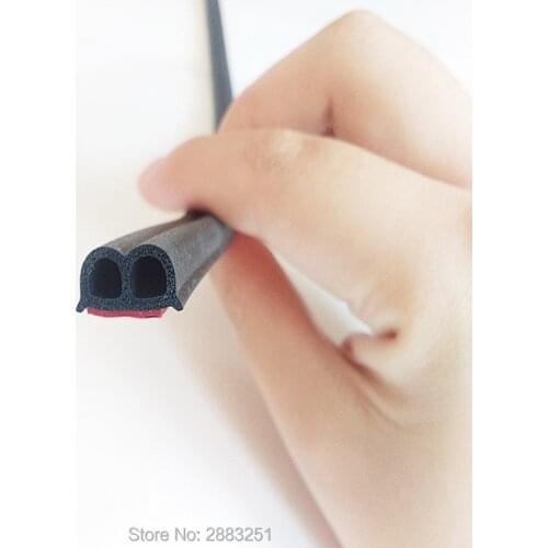 5meter Universal Seal Strip B Type Rubber For Car Door trunk Engine cabin Soundproof Noise Sealing Exterior accessories