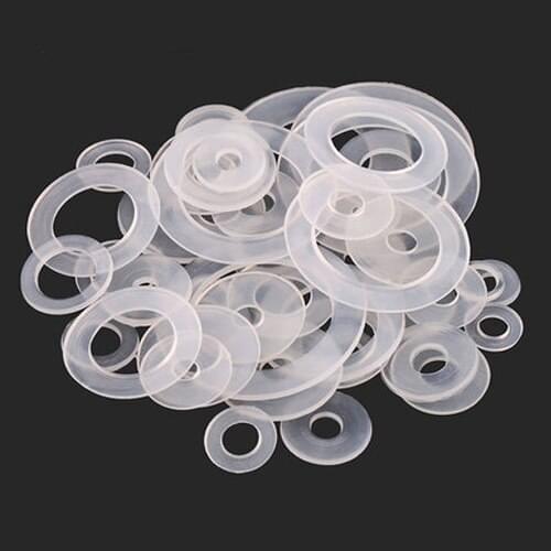50PCS M6 M8 M10 M12 M14 M16 M18 M20 Gaskets Washers nylon Flat Metal washer gasket White 11mm-30mm Outside diameter