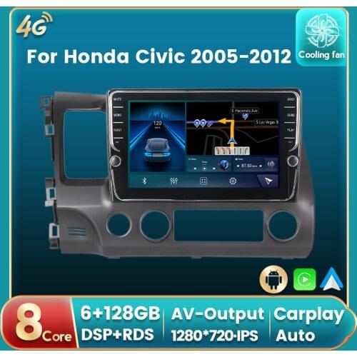 Android 11 4G LTE DSP Car Radio Auto Multimedia DVD Player For Honda Civic 2005-2012 GPS Navi Auto carplay IPS