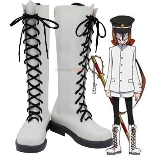 Inari Cosplay Kyousogiga Inari Cosplay Boots White Shoes Custom Made for Unisex