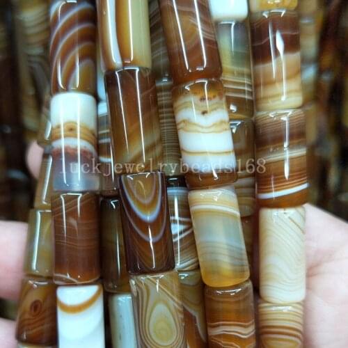 Free shipping Women Fashion Jewelry 5x25mm Onyx Carnelian Cylinder Women Men Spacers Art Loose Beads 15.5" FG7918
