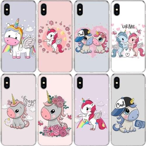 Cute Hippo Unicorn Horse Phone Case For iphone 11 12 Mini Pro XS MAX SE2020 8 7 6 6S Plus X 5 5S SE XR Cover Shell Coque