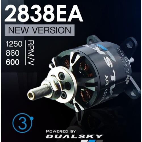 Dualsky 3rd EA Series XM2838EA Brushless Outrunners Motors 600KV 860KV 1250KV For 15E Plus 500 Class RC Airplane Model