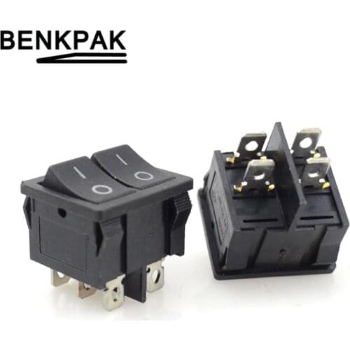 Double switch 6pins electrical rocker switch ON-OFF 4 pins