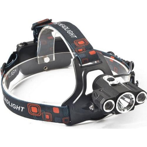 Fishing Hunting Camping Headlight Headlamp 3 CREE T6 LED Head Lights Lamp with Battery Charger