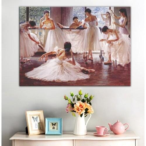Famous Ballerina Canvas Painting for children Girl Ballerina Art Paintings with dancer Studio Home Wall Decor Dropshipping