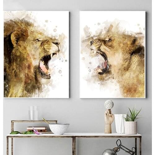 Roaring lion art painting diamond painting DIY rhinestone mosaic animal lion art mosaic home decoration gift