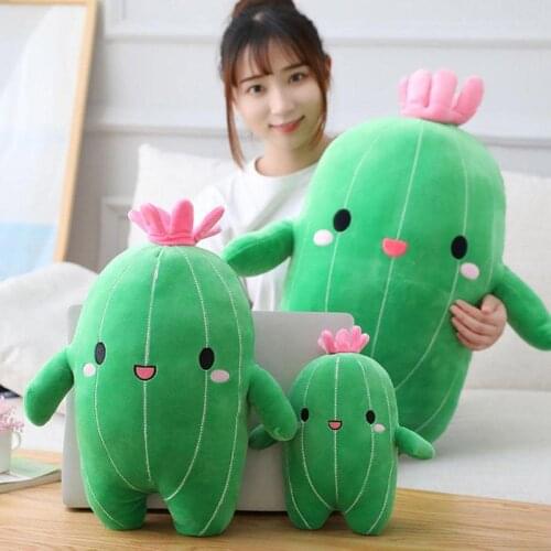 Kawaii Flower Plant Cactus Plush Toys Triver Stuffed Doll Cushion Baby Kids Children Boys Girls Adults Cute Gift Room Home Decor
