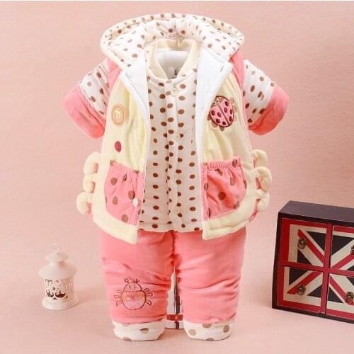 2020 Fall Winter Infant Kids Clothing 3 Pcs Suit Newborn Firefly Cartoon Clothes Suit Baby Cute Vest Jacket + Tops + Pants X206