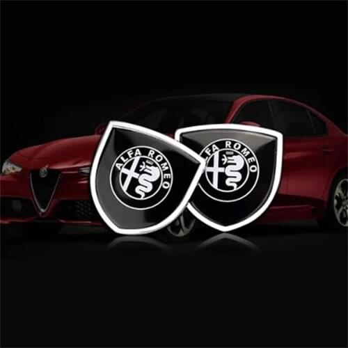 Car metal decorative stickers are suitable for Alfa Romeo Giulia Stelvio leaf plate car window car tail decorative stickers