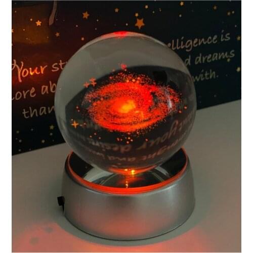 Milky Way Galaxy Luminous Color Changing Glass Globe Small Size Snow Globe Souvenirs Home Office Decoration Decorative