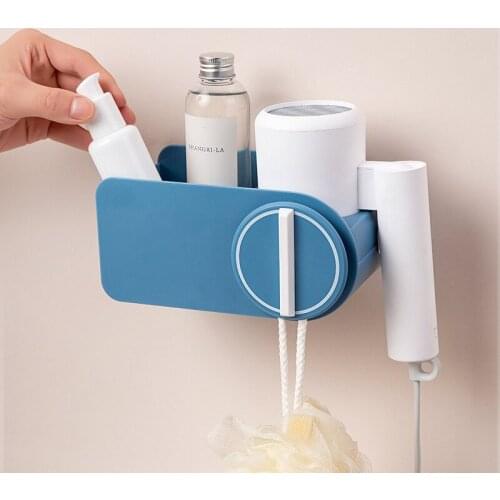 Hair Dryer Bathroom Storage Shelves Rack Wall Mounted Toilet Storage Holder Home Storage & Organization