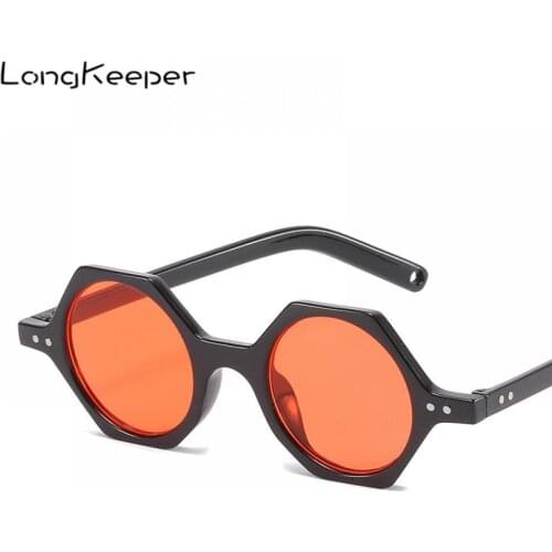 LongKeeper Fashion Polygon Sunglasses Women Brand Designer Small Hexagon Sun Glasses Female Vintage Travel Eyewear UV400 Oculos