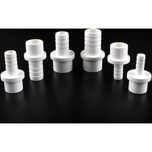5pcs 20/25-5/8/10/12/14/16/18mm PVC Pagoda Connector Garden Hose Adapter Irrigation Pipe Soft Hose Joint Aquarium Accessories