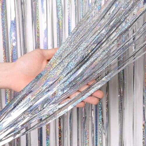 Plastic Fringe Curtain 2021 Merry Christmas Eve Party Decorations New Year 2022 Xmas Wedding Birthday Home Ornaments Backdrops