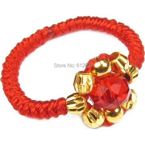 Full Handmade 999 Solid 24K Yellow Gold Ring/ Knot Lucky Loose Beads Ring/ 1.05g