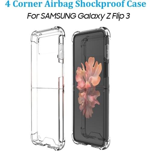 Transparent Case For Samsung Galaxy Z Flip 3 5G Flip3 Case Clear Folding Ultra Thin Protective Shockproof Back Cover Capa Fundas