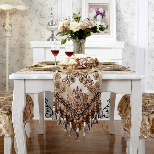 Proud Rose European Luxury Table Runner with Pendants Top Grade Tea Table Cloth Hotel Decoration Household Table Cloth Decor