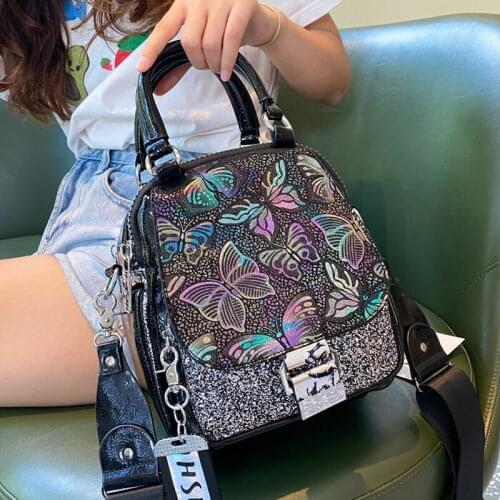 Luxury Brand Handbags Tote Bags Fro Women Coloful Butterfly Prints Fashionable Purses Dual-use Shoulder Bolso Grande Mujer