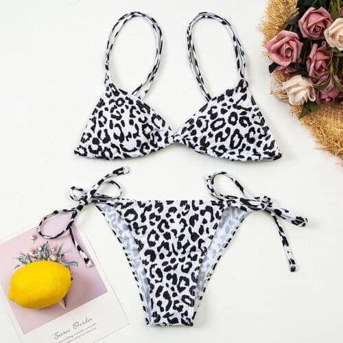 Sexy Women Leopard Bikini Brazilian Swimsuit Push Up Bikini Two Piece Swimwear Traje De Baño Beachwear Thong Bathing Suit #T3G