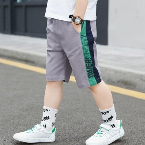 Printed Shorts Spring Summer Thin Casual Pants Boys Kids Trousers Children Clothing Teenagers School Cotton Formal Sport High Qu