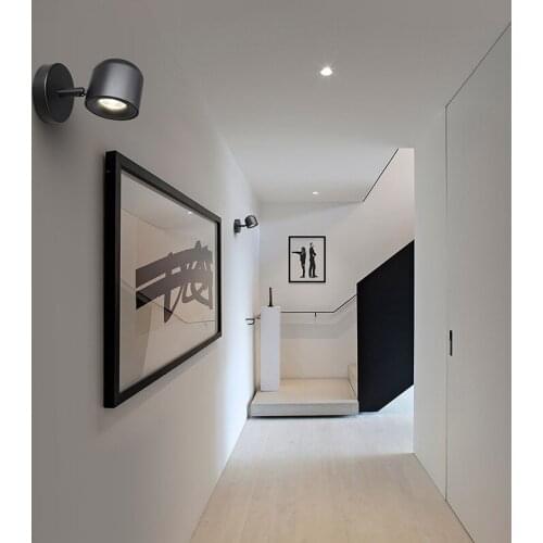 Nordic Wall Lamp Bedroom Bedside Lamp Macaron Simple Modern Creative Adjustable Led Corridor Bedroom Living Aisle Wall Lamp