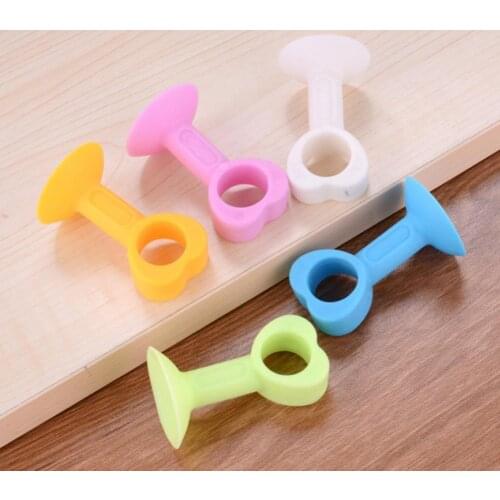 5Pcs Anti-Collision Door Stoppers Protection Reusable Multifunctional Silicone Door Stopper Wall Protector for Bathroom