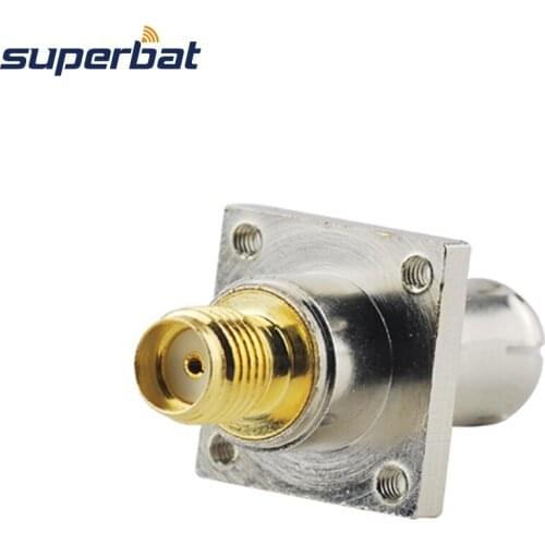 Superbat 5pcs SMA-BNC Adapter SMA Jack to BNC Plug Quick Push-on Flange Straight Coaxial Connector