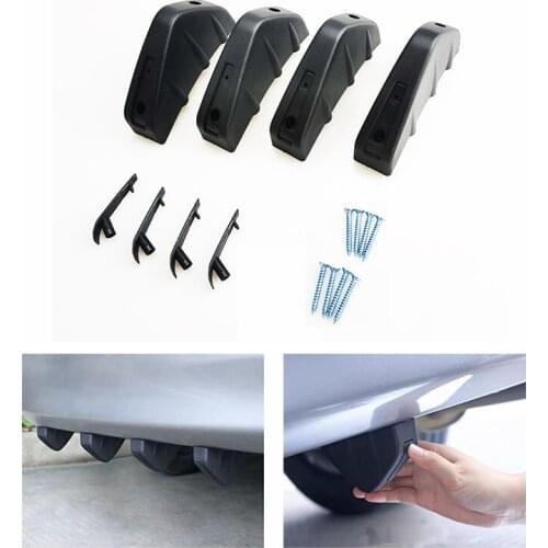 4pc Universal Car SUV Rear Bumper Diffuser Molding Shark Fin Spoiler Protector Cover for Mazda 2 3 5 6 CX5 CX7 CX9 Atenza Axela