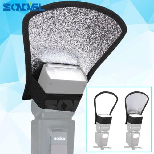Universal Softbox Flash Diffuser Silver/White Camera Reflector for Nikon Canon Sony Pentax Olympus Yongnuo Godox Flash Speedlit