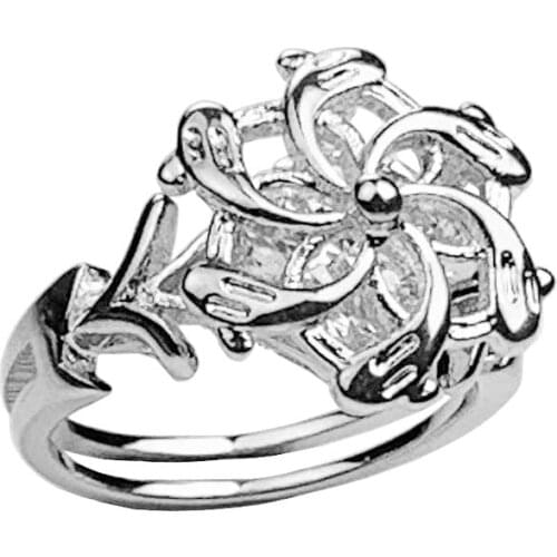 Lord Of Rings Galadriel Nenya Ring of Water Hobbit Elf Three Rings Great Rings LOTR Fashion Jewelry High Quality Fan Gift