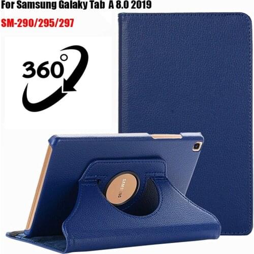 360 Rotating PU Leather Case for Samsung Galaxy Tab A 8.0 SM-T290 SM-T295 Cover Stand Function Tab A 8" T297 Tablet Case Cover