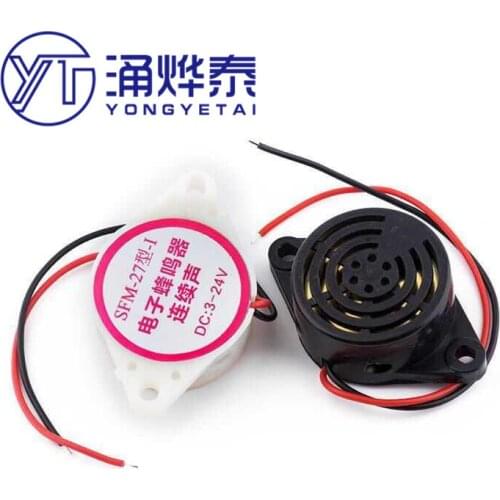 YYT 5PCS Continuous sound SFM-27 type DC6 DC3-24V HYT-3015A Active Piezo 3V-24V Universal Electronic Buzzer