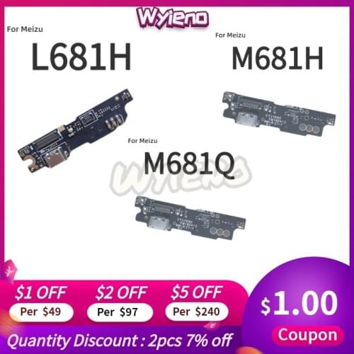 Wyieno M3note Charging Port For Meizu M3 note L681H Micro USB Charger Connector Flex Cable Replacement Mic Microphone +track