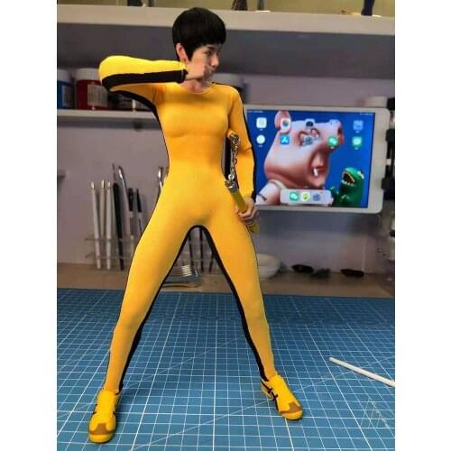 1/6 Scale Soldier Clothes Model Bruce Lee Clothes Female Model Fit 12'' Jo Ph Rubberized Female Body Action Figure Toy Clothes