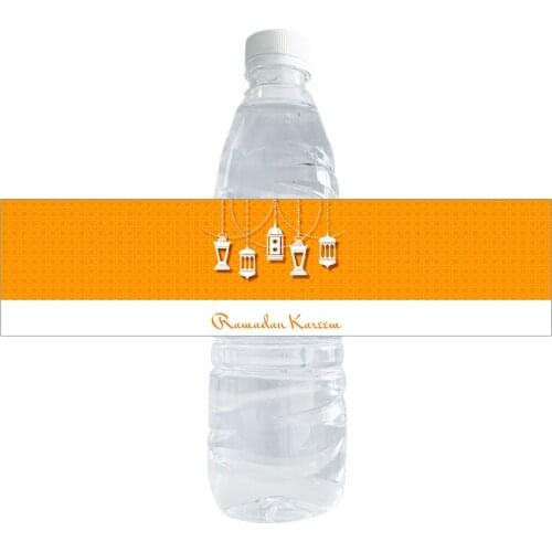 10pcs, Ramadan Kareem Water Bottle Sticker Mubarak Decor Adhesive Labels Muslim Islamic Celebration Festival Party Baby Shower