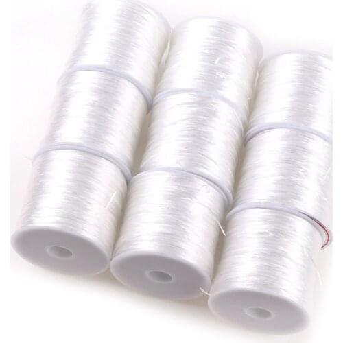 12 Roll 600 Meters Elastic Line Transparent Wire Crystal Beading Round Stretch Cord String Thread For Bracelet Jewelry Making