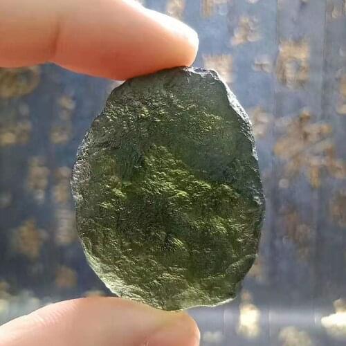30-35mm Natural Moldavite Czech Meteorite Impact Glass Beads Rough Stone Crystal Energy Stone