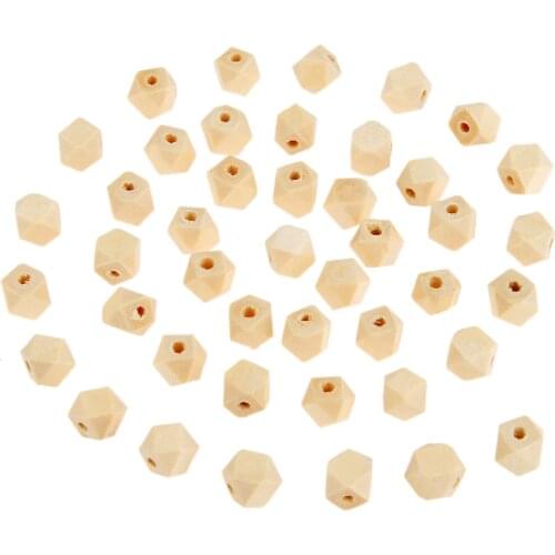 5-50pcs Unfinished Wooden Beads Ball Geometric Spacer Wooden Beads Wood DIY Crafts for Jewelry Necklace Making 10mm-30mm