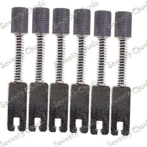 6 Pcs Black Headless Guitar Bridge String Saddles guitar accessories parts Musical instrument