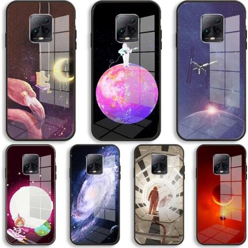 Black hole of the Milky Way Silicone Glass Phone Case For Xiaomi Redmi 9A 8A 7A Note 9 8 7 Pro Y3 9S 8T Balck Cover