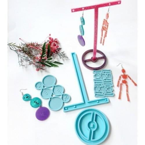 DIY Skull Earring Decor Silicone Mold Jewelry Fillings Pendant Accessory Charms Handmade Epoxy Resin Bracket Mould Craft