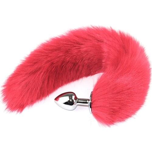 Erotic Accessories Sexy Metal Fox Tail Red Tail Backyard Appeal Props Stimulating Tail Bunny Girl Cosplay Alternative Costume