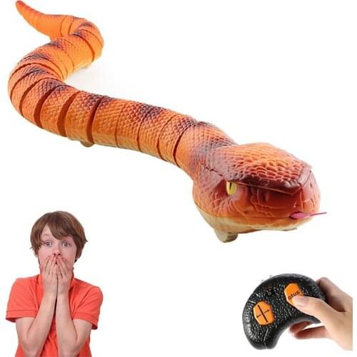 30 Inch Remote Control Snake Toy Realistic Snake Toy With Retractable Tongue Tail Swinging Trick Prank Novelty Toy For Children
