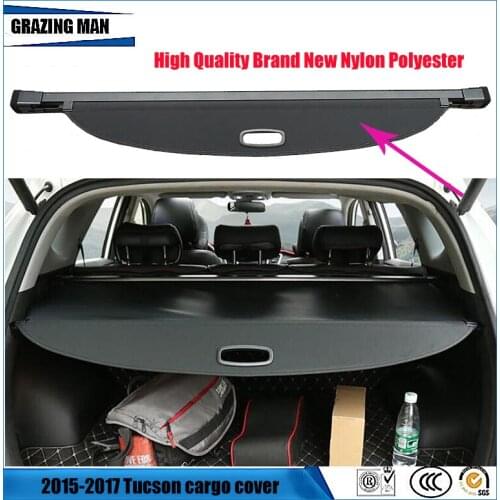 Quality case Rear Boot Luggage Cargo Cover Parcel Shelf Car styling accessories For Tucson 2015-2017