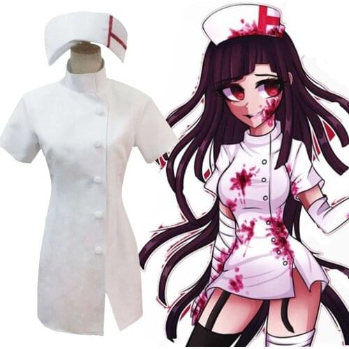 Japanese Anime Cosplay Danganronpa 3 : Mikan Tsumiki Costume Full Sets Sexy Halloween Stage Performance Nurse Suit Wig C75K249