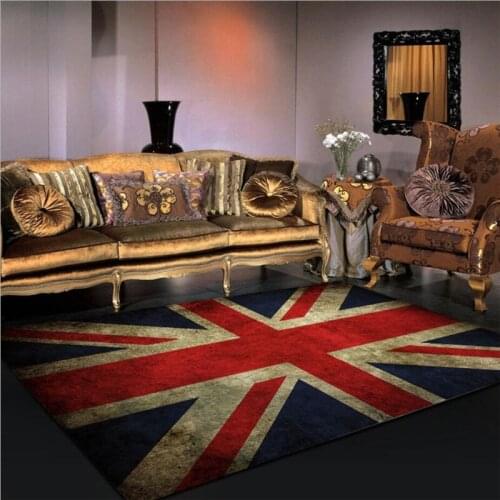 Carpets For Living Room Fashion Personality Rugs Bedroom Decor Geometric Scenery Crystal Velvet Antiskid Mat